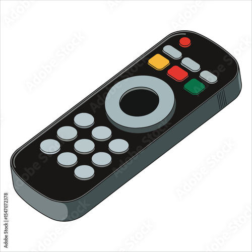 Remote control vector. Cinema symbol illustration for TV and entertainment themes.