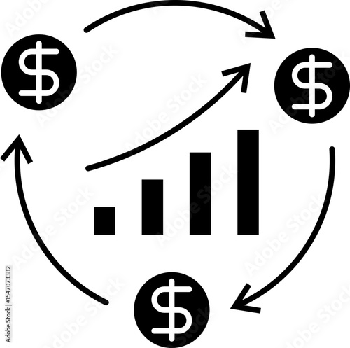 Cashflow Icon Glyph