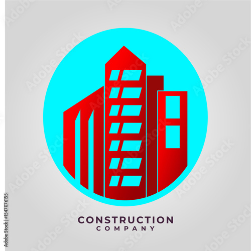 logo apartment construction building vector black color abstract outline