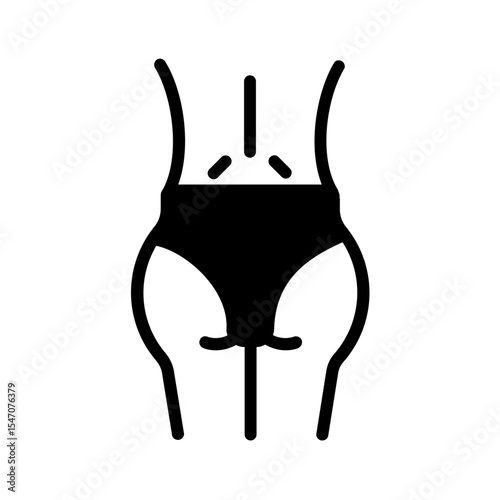 Vector multi color icon for Ass emoji