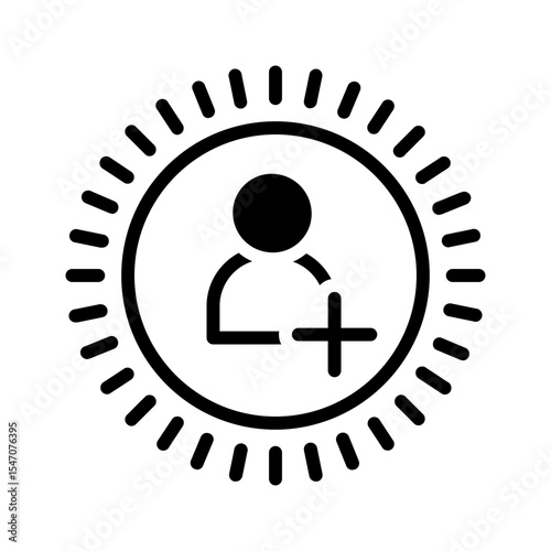Vector multi color icon for Add user