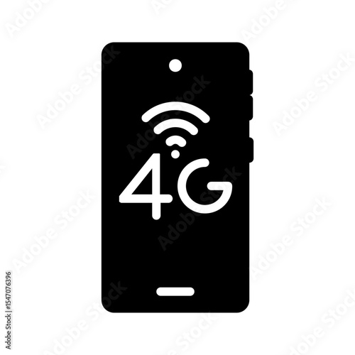 Vector multi color icon for 4g