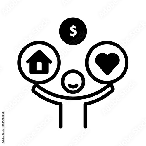 Vector multi color icon for Required