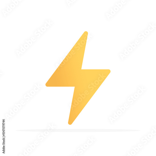 Lightning bolt icon, colored flat vector. Modern and minimalist design.