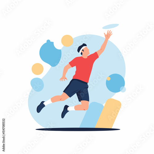 Man catches flying disc sport activity leisure outdoor game