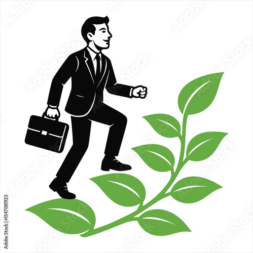 Business Growth Success Concept Vector Illustration