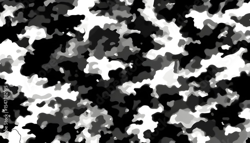  Dark Black Camouflage Pattern Background with Tactical Military Texture