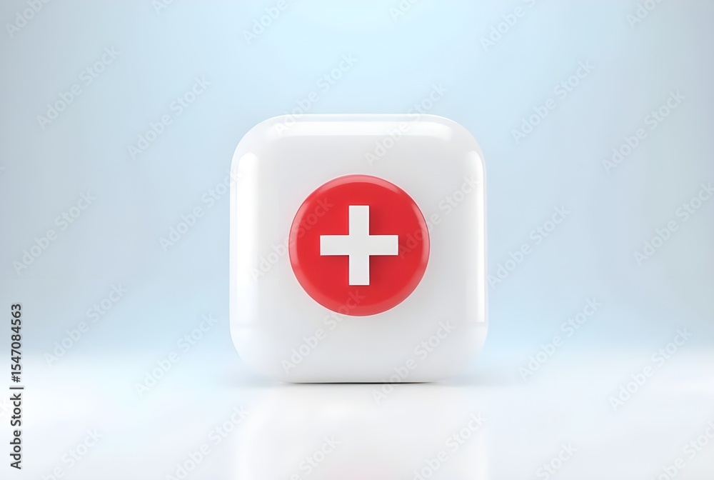 Obraz premium Red cross first aid kit medical health symbol