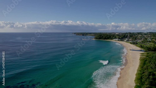 Wallpaper Mural Aerial drone view of Mollymook Beach near Ulladulla, NSW. Crystal-clear turquoise water and clean shoreline highlight the natural beauty of Australia’s South Coast. Torontodigital.ca