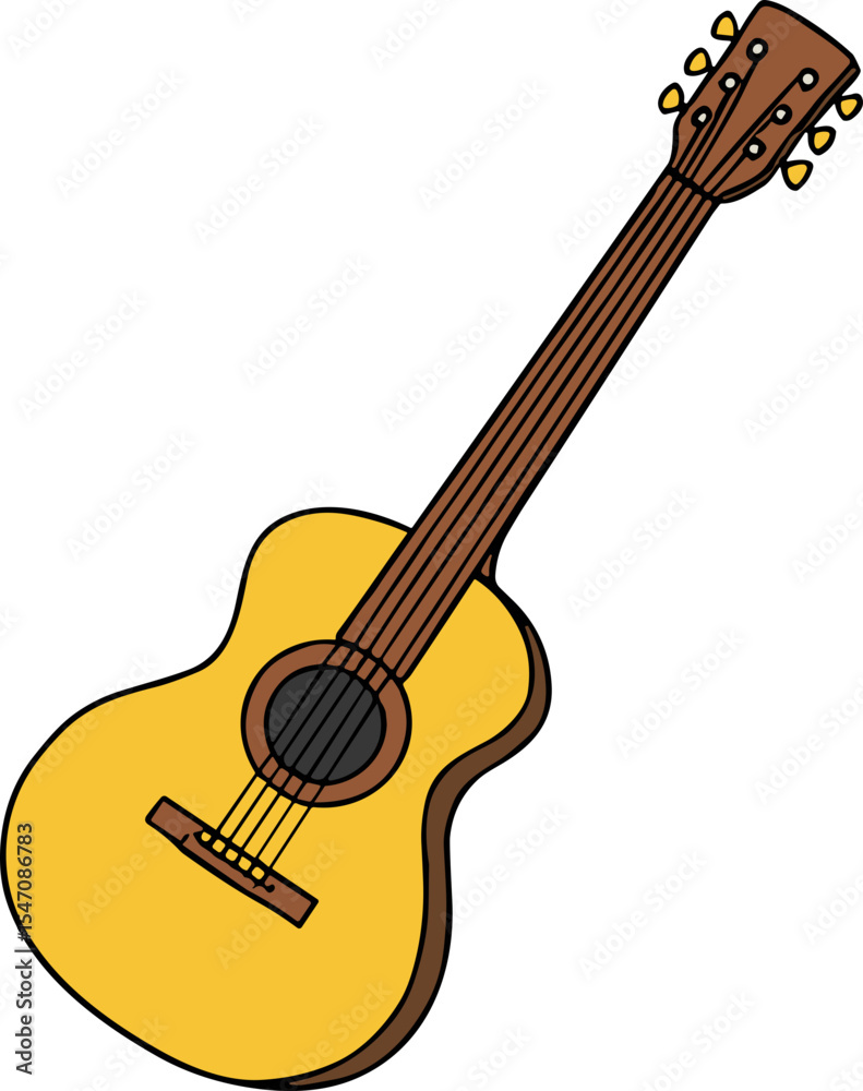 Naklejka premium 기타 악기 음악