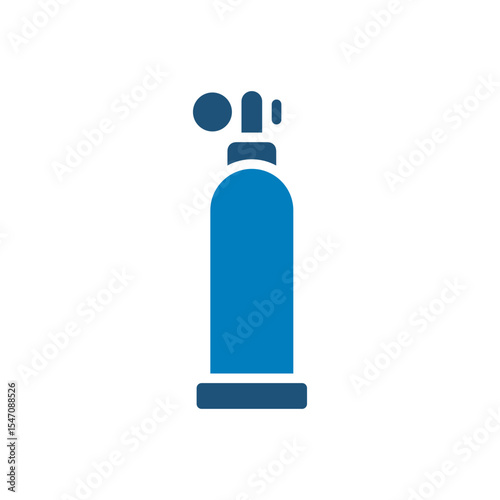 Argon gas cylinder icon vector design in trendy style