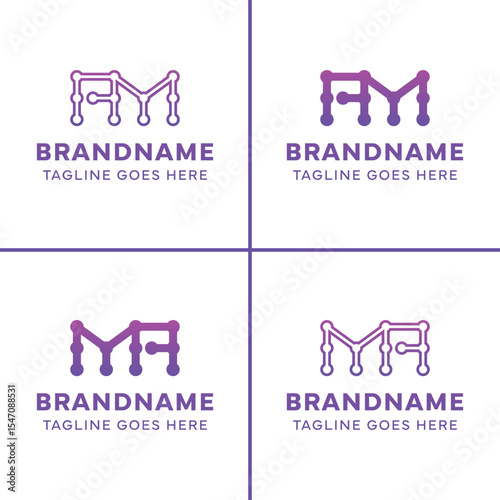 Letters AM and MA Technology Logo, symbolize progress, innovation, and digital excellence