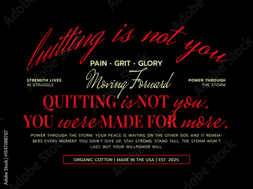 Streetwear Typography T-Shirt Design | Modern Bold Font Graphic for Tees