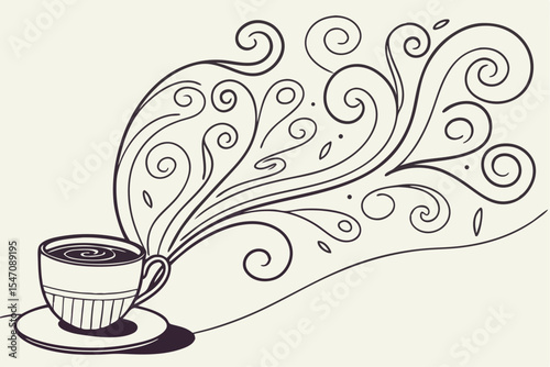 Cup of Whimsy: Abstract Steam Patterns