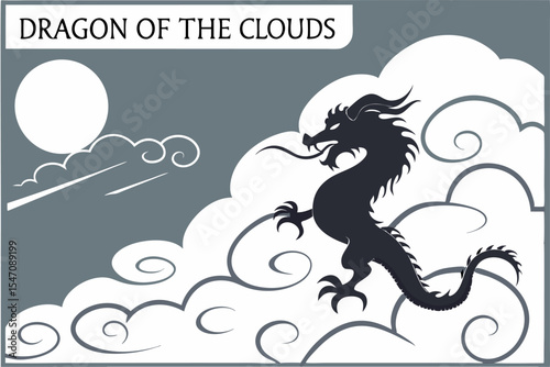 Ancient Wind: Chinese Dragon in Black