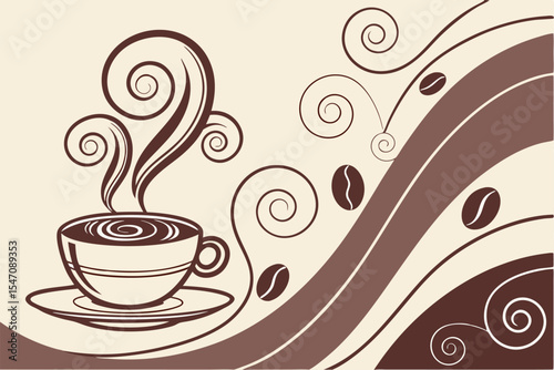 Vapor Vibes: Coffee Cup in Motion