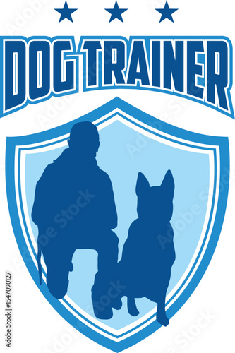 Dog trainer logo, tshrt design, sticker