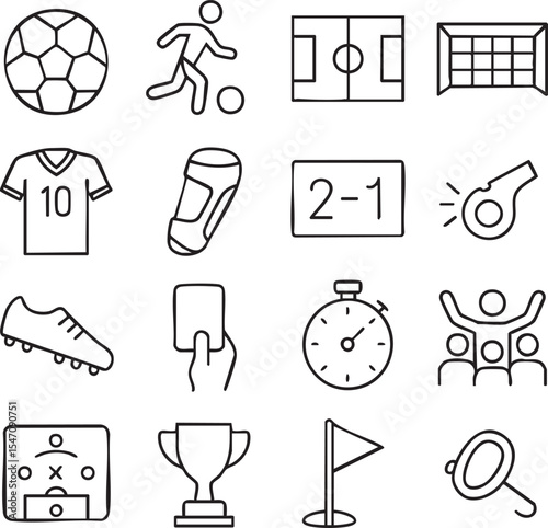 Football Line Icons