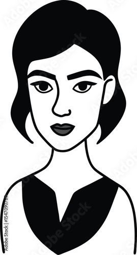 Strong Female Character with Defined Eyebrows.