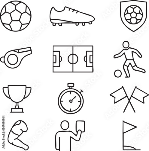 Football Line Icons
