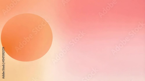 Abstract background with a peach colored circle and pink gradient, ideal for presentations or design projects