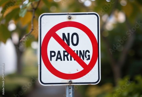 No parking sign outdoors