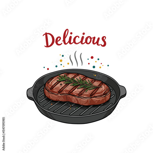 grilled steak on grill
