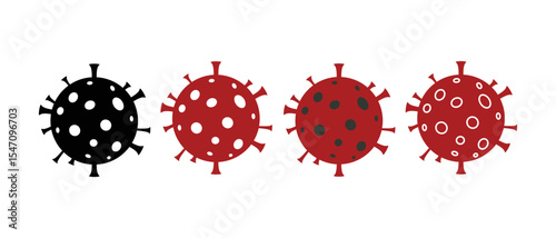 Virus, bacteria, microbe icon. Vector Bacteria sign in flat style. Microbe bacteria icon.