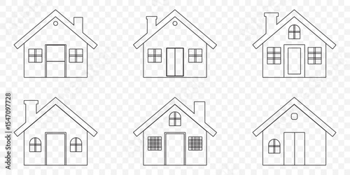 House icon vector. Home icon vector. Home Icon: A simple Set, yet effective black silhouette of a house icon, perfect for representing home, housing, real estate, or as a website navigation element.