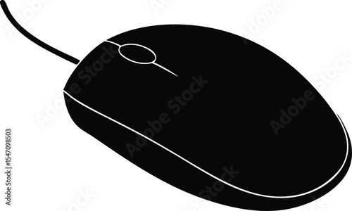 computer mouse silhouette vector