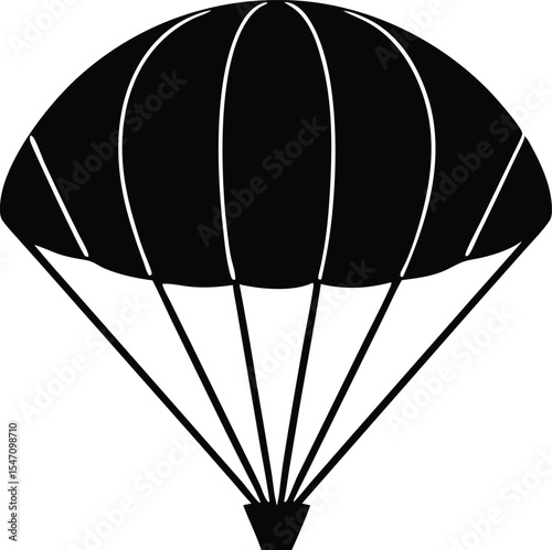 parachute silhouette vector