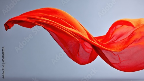 Justice Dance Courage Design. Flowing red fabric on a light background.