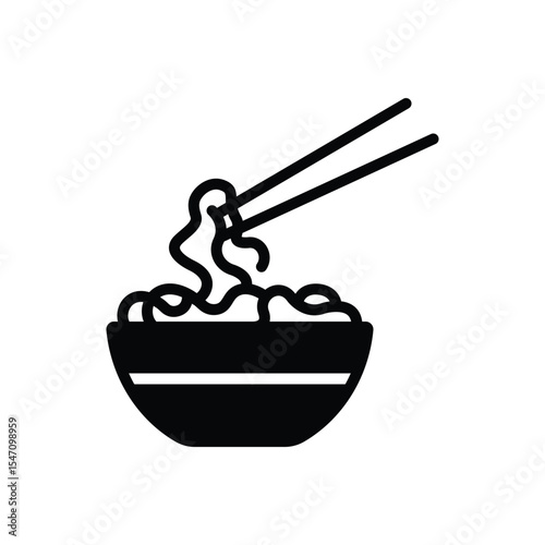 Black solid icon for maggi