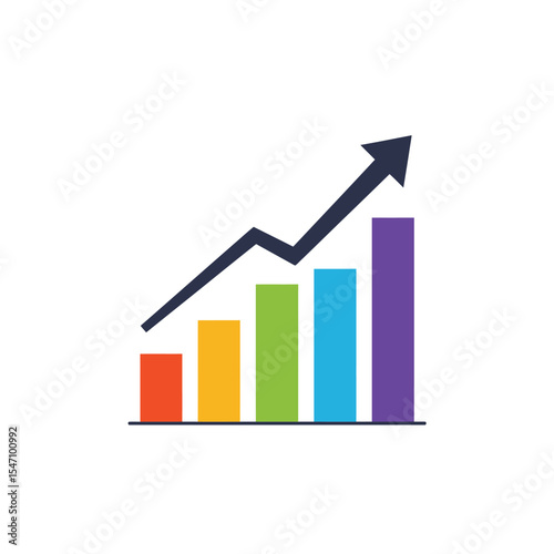 business graph with arrow