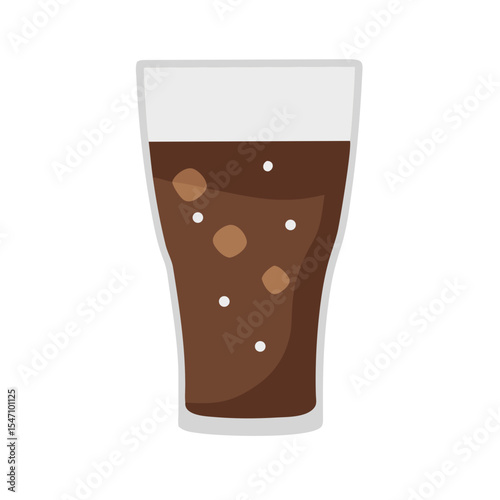 Simple cola icon, illustration. Kraft cola.