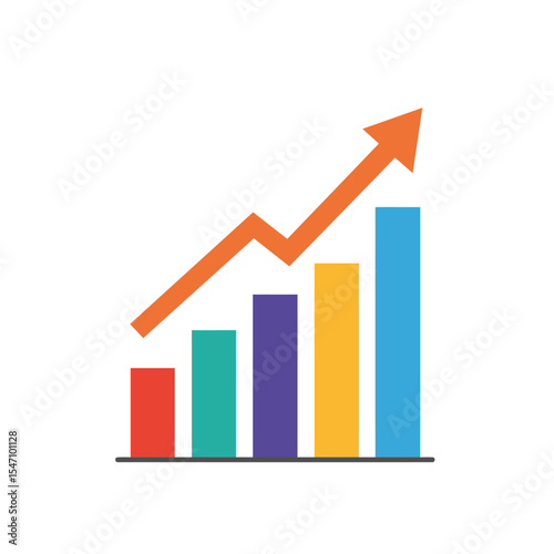 business graph with arrow