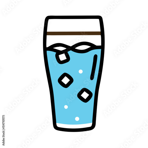 Simple juice icon, illustration. Drink.