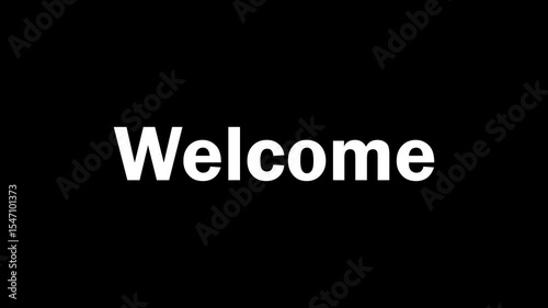 Welcome Glitch Typography Reveal Animation Video Footage. Futuristic Motion Graphics Intro Sequence