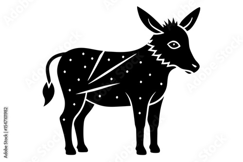 vector illustration of a donkey