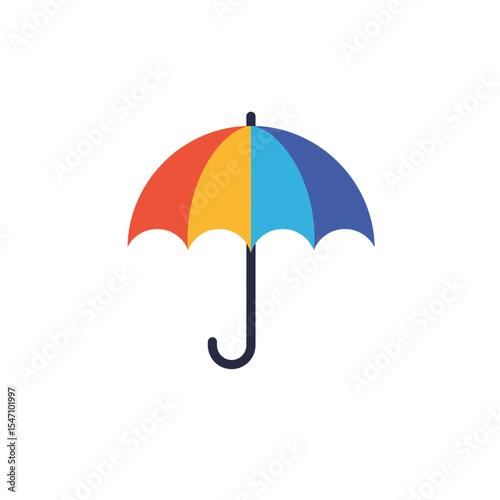 colorful umbrella isolated on white