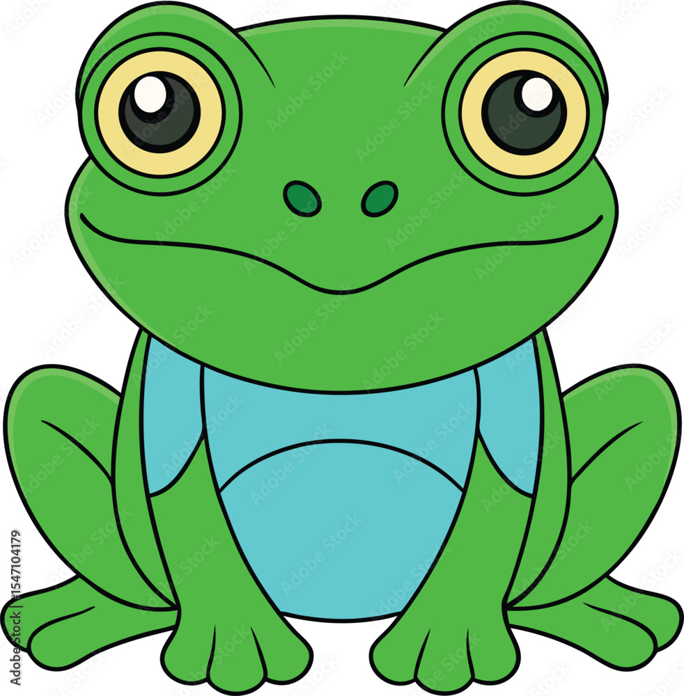 Fototapeta premium funny frog cartoon
