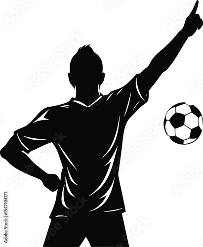 soccer player silhouette