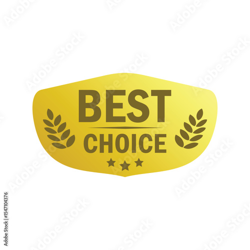luxury gold best choice label design.