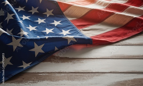 American flag draped on rustic wood patriotism americana national symbol