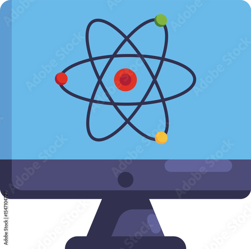 Education Science Vector Icon – Math, Biology, Chemistry & Physics Illustration