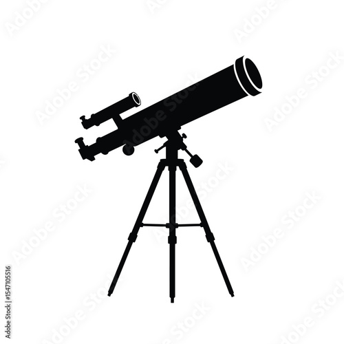 telescope on a white background