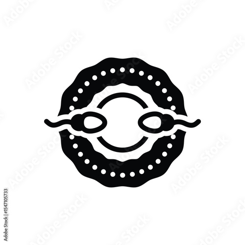 Black solid icon for fertilization
