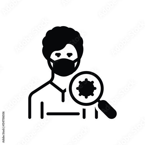 Black solid icon for analytics