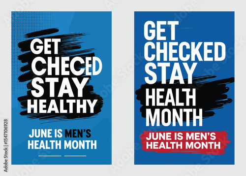Men’s Health Awareness Poster for June Wellness Campaign Concept Design

