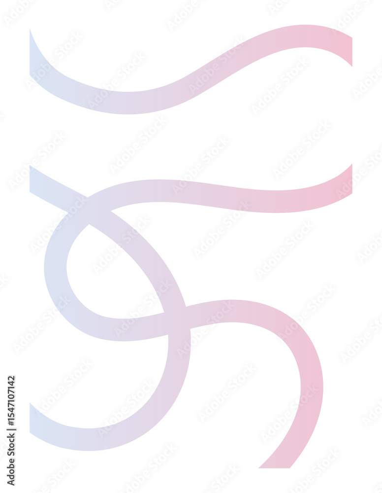 PNG Abstract flowing line art, transparent background